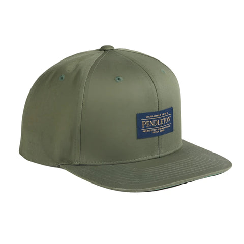 Logo Flat Brim Cap Army Green
