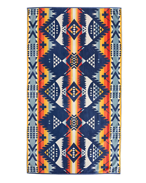 Jacquard Beach Towel Nehalem Navy