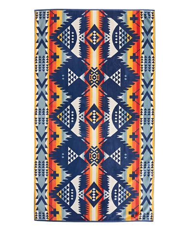 Jacquard Beach Towel Nehalem Navy