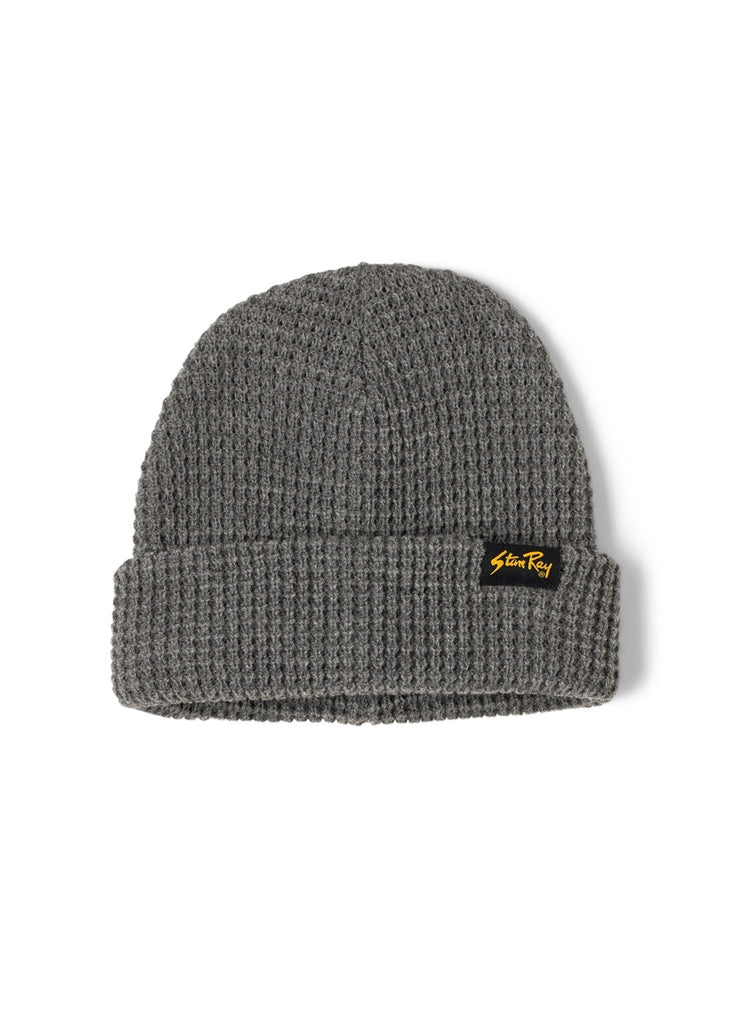 Waffle Knit Beanie Charcoal