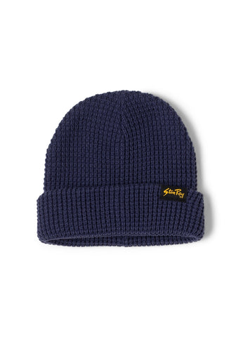 Waffle Knit Beanie Navy