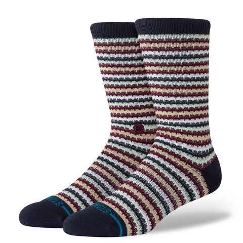 Chiclets Waffle Knit Crew Navy