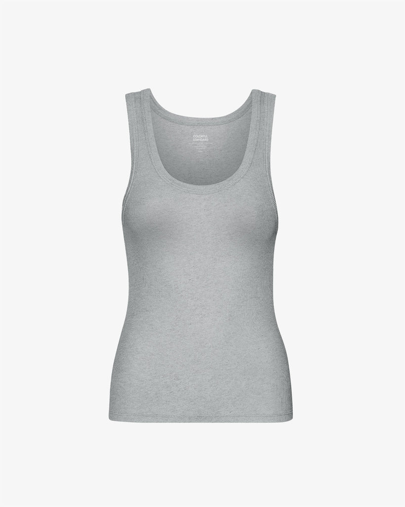 Organic Rib Tank Top Heather Grey