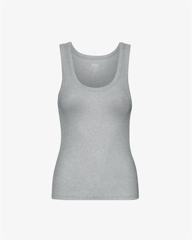 Organic Rib Tank Top Heather Grey