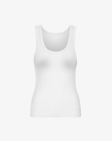 Organic Rib Tank Top Optical White