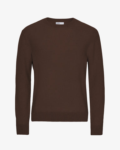 Merino Wool Crew Coffee Brown