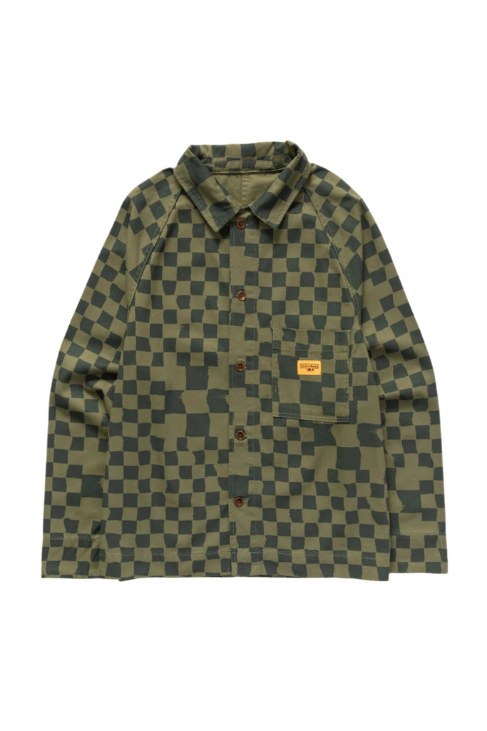 Drill Printed Front Of House Olive Checker