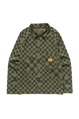 Drill Printed Front Of House Olive Checker
