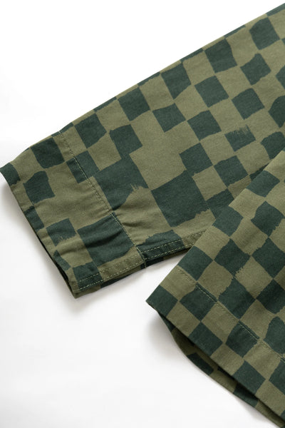 Drill Printed Front Of House Olive Checker