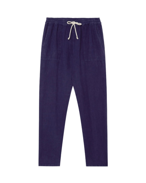 Lemos Beach Trousers Navy Linen