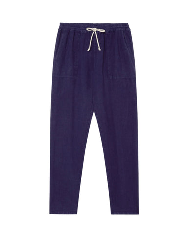 Lemos Beach Trousers Navy Linen