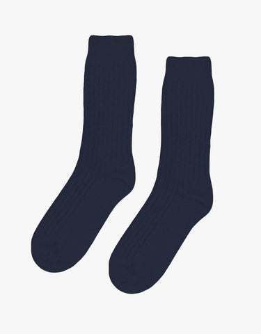 Merino Wool Blend Sock Navy