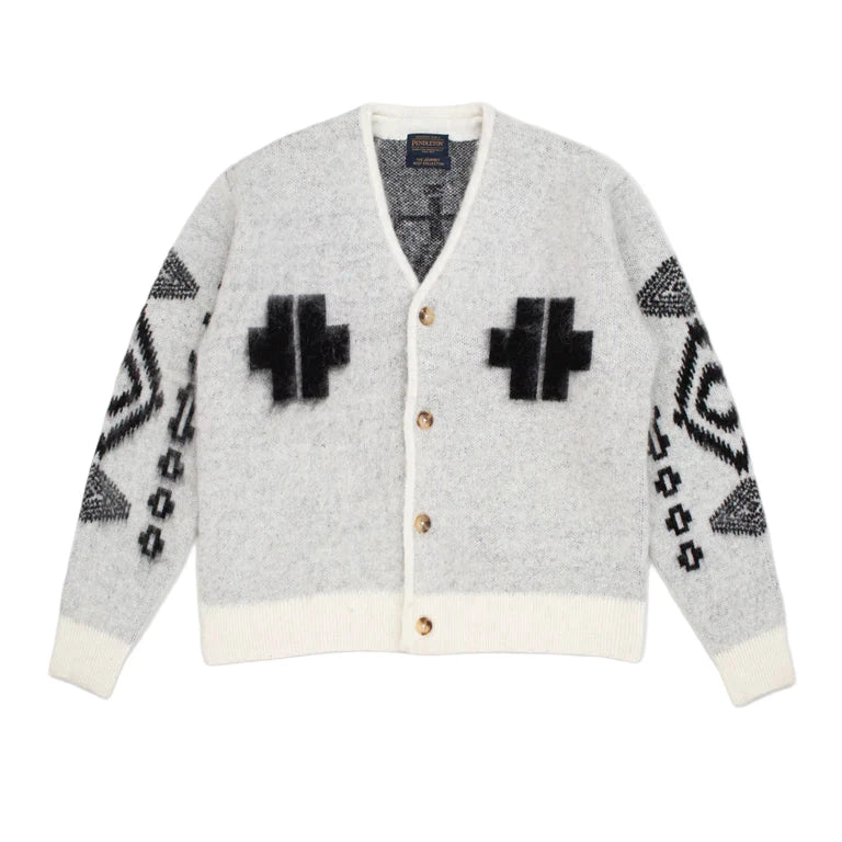 Mohair Cardigan Los Ojos White