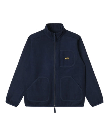 Wool Fleece Jacket Navy Heather