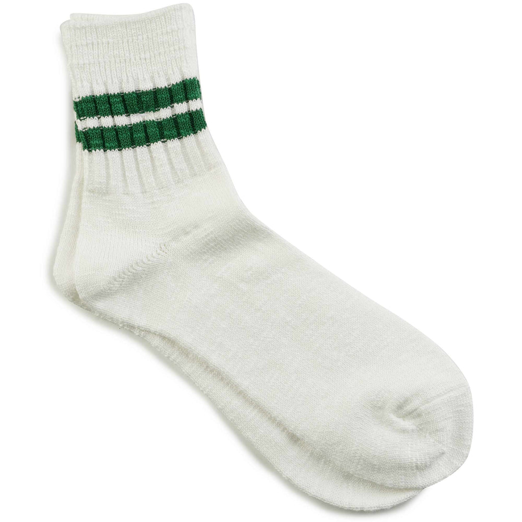 Short Slub Quarter Socks Moss