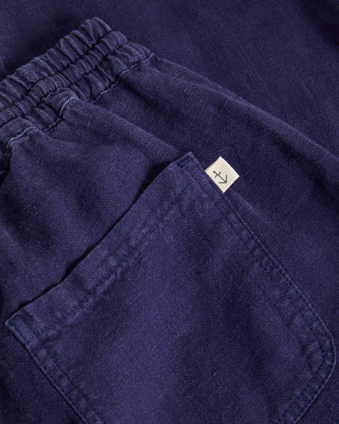 Lemos Beach Trousers Navy Linen