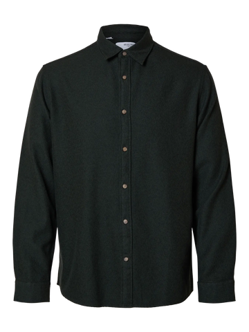 Noah Brushed Twist Shirt Forest Night