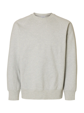 Aron Raglan Crew Light Grey Melange