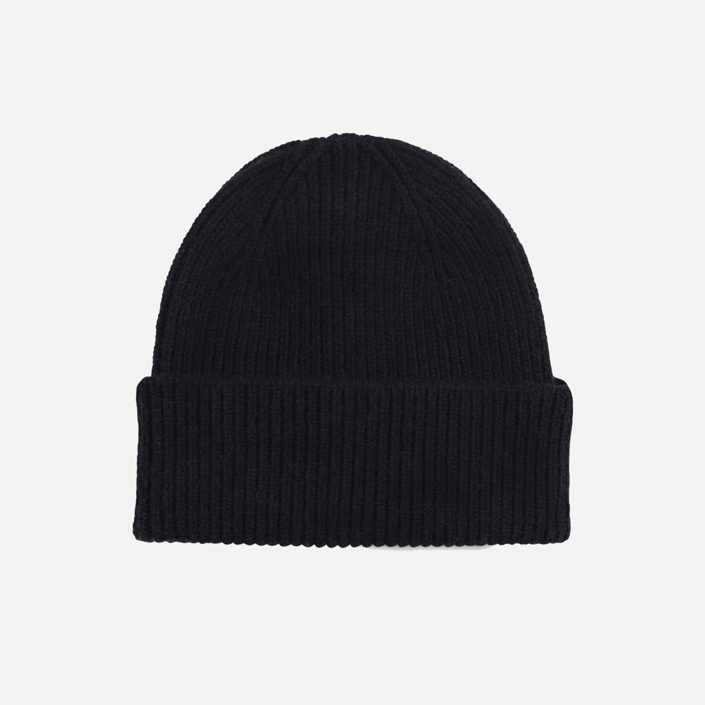 Merino Wool Beanie Deep Black