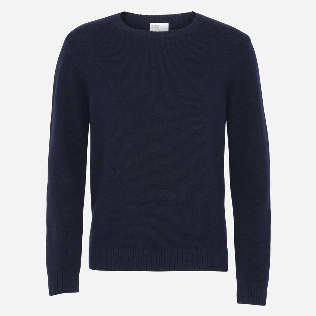 Merino Wool Crew Navy Blue