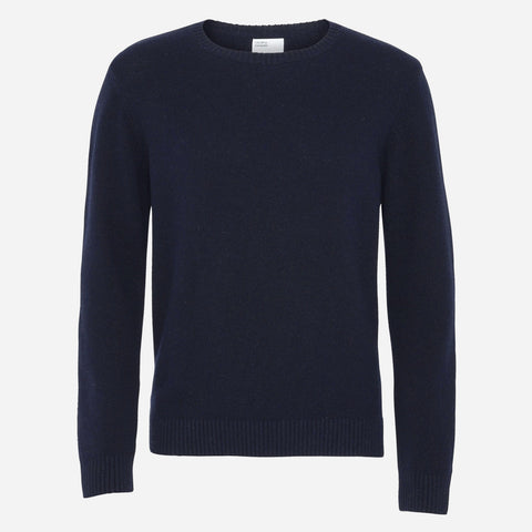 Merino Wool Crew Navy Blue