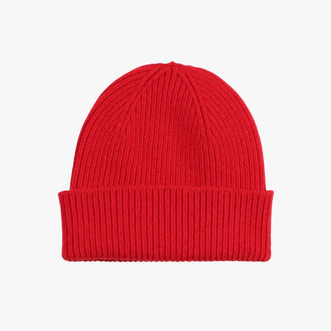 Merino Wool Beanie Scarlet Red