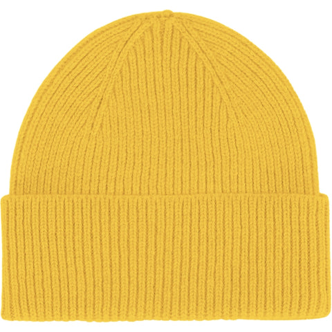 Merino Wool Beanie Lemon Yellow