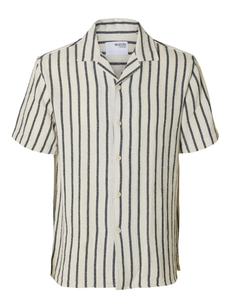 Sal Resort Shirt  Egret Navy