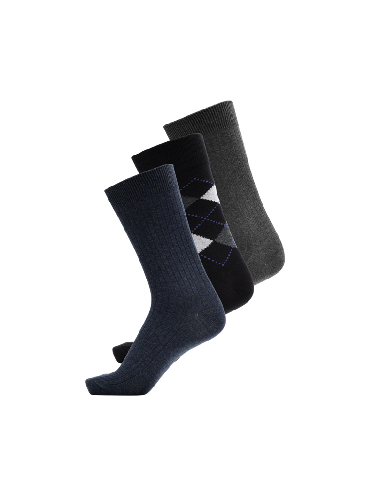 Theis 3 Pack Sock Dark Grey Melange