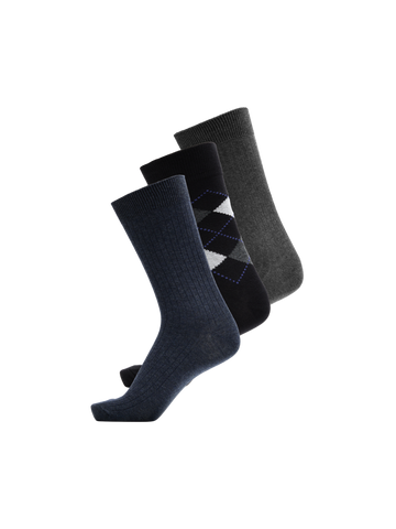 Theis 3 Pack Sock Dark Grey Melange