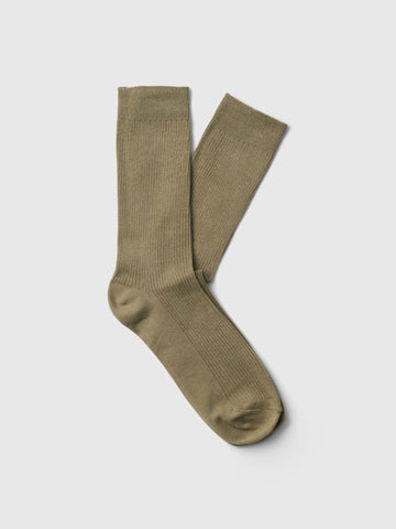 River Sock Deep Lichen Green