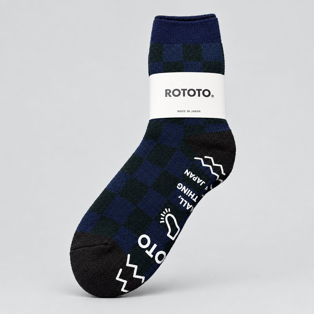 Pile Room Socks Checkerboard Navy / Charcoal