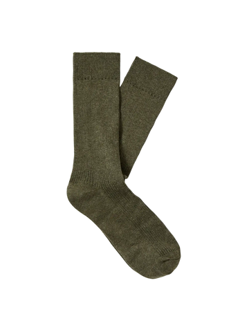 River Sock Dark Green Melange