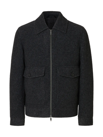 Jakob Wool Blend Jacket Grey Melange