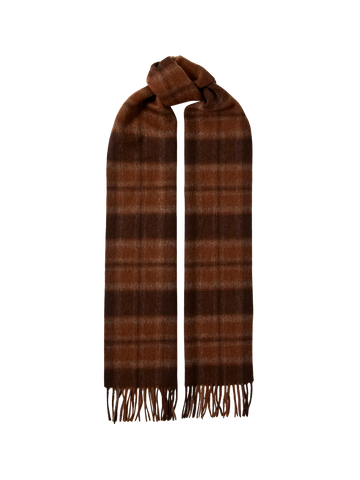 Tope Wool Check Scarf Soft Silt Tartan