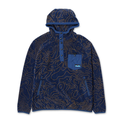 Teannaway Fleece Hoodie Blue Water Topo