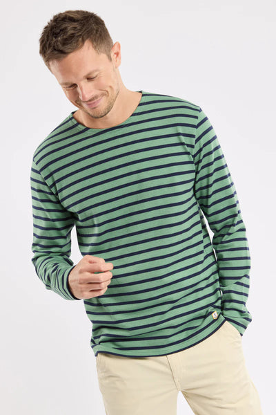 Breton Striped Shirt Ivy / Marine Deep