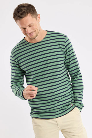 Breton Striped Shirt Ivy / Marine Deep