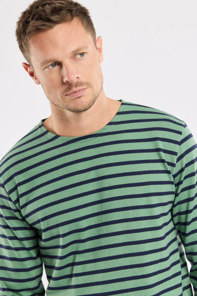 Breton Striped Shirt Ivy / Marine Deep