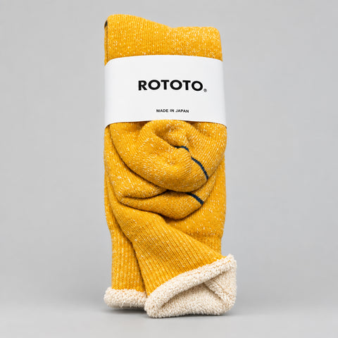Double Face Crew Sock Yellow