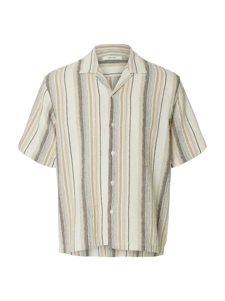 Cal Resort Shirt Egret Brown Multi