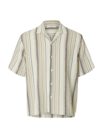 Cal Resort Shirt Egret Brown Multi