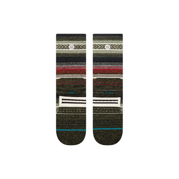 Mid Wool Crew Sock Black Red