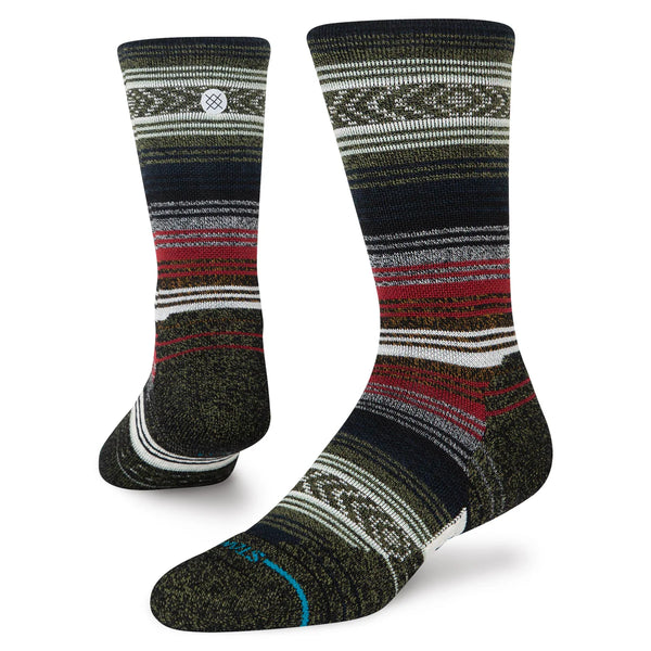 Mid Wool Crew Sock Black Red