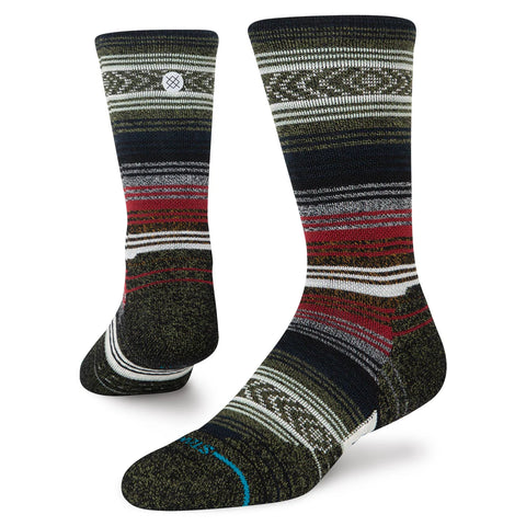 Mid Wool Crew Sock Black Red