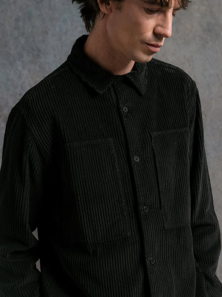 Durno Overshirt Black Corduroy