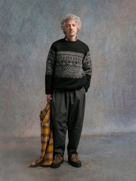 Junction Crew Black Fairisle Fleece