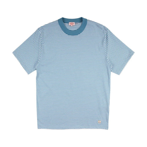 Fine Stripe Tee Pagoda / Milk