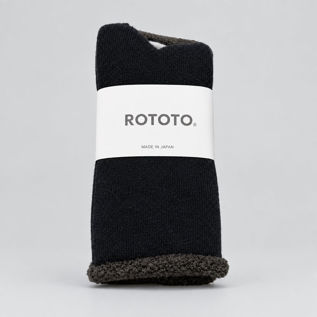 Double Face Cozy Sleeping Socks Navy / Brown
