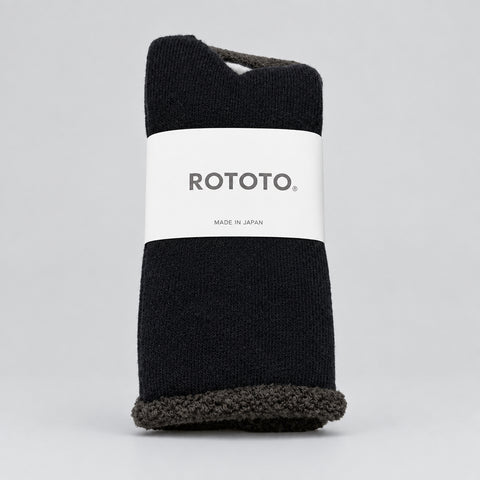 Double Face Cozy Sleeping Socks Navy / Brown